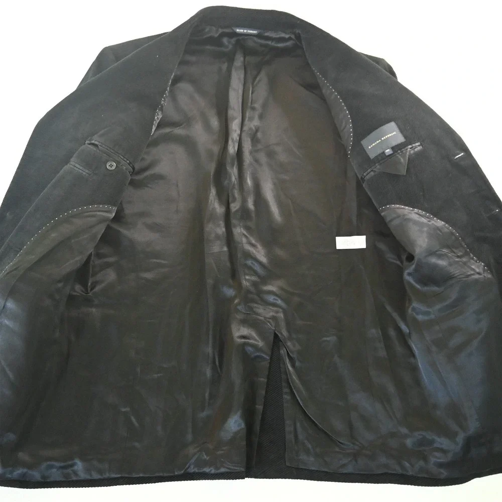 Banana Republic 42R Black Heavy Corduroy Mens Blazer Suit‎ Jacket Sport Coat